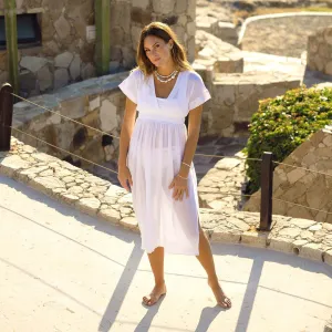 ShapeRetentionCloth Billie Coverup, White Linen