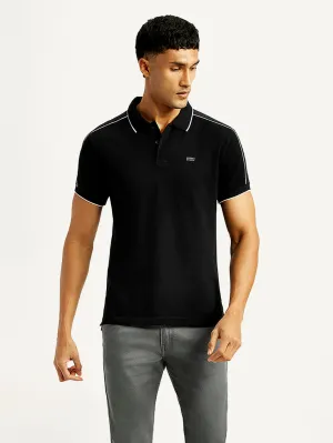Men's Solid Slim Fit Polo T-shirt Recycled Polyester Mix