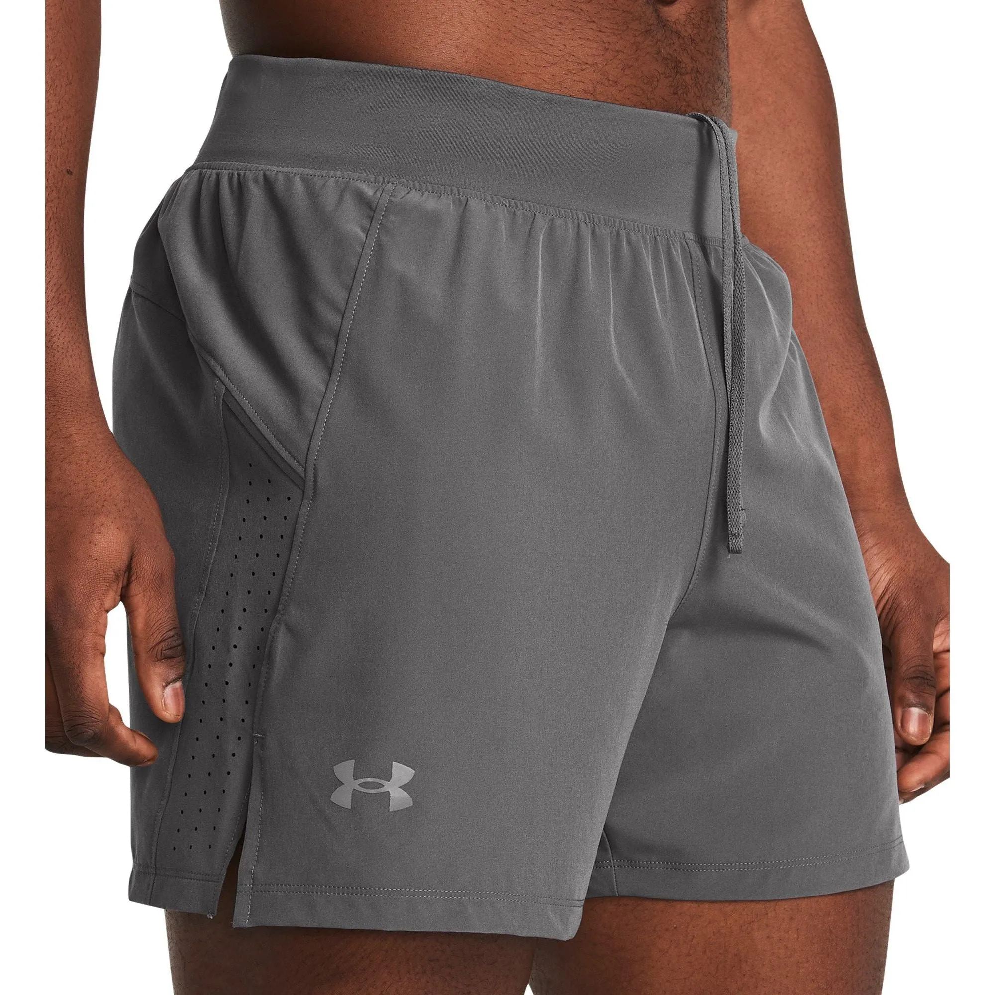 Team Spirit Under Armour Launch Elite 5 Inch Mens Running Shorts - Grey