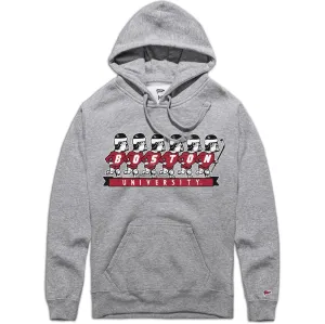 Half Moon Collar Warm Comfort Boston University Vintage Hockey Lineup Hoodie