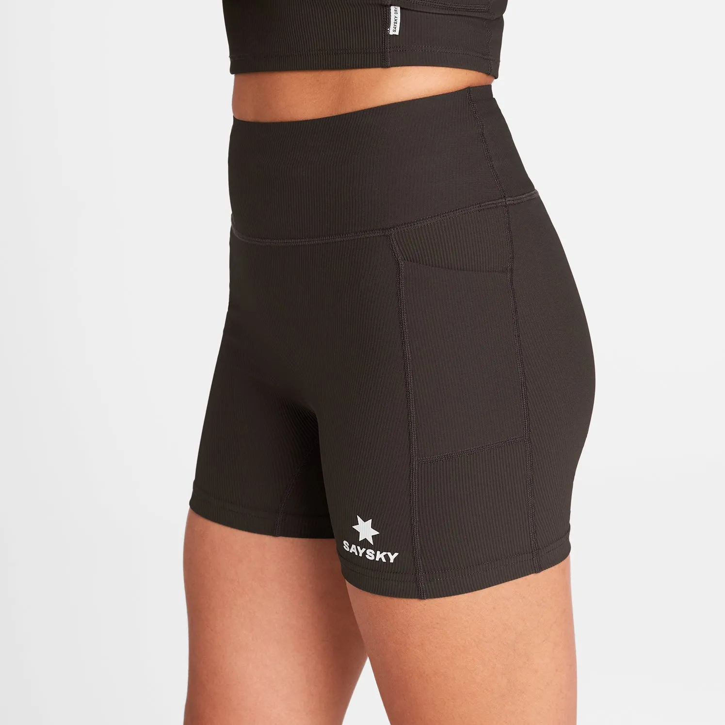 Dance wear Casual Style Combat  Rib Short Tights 4''