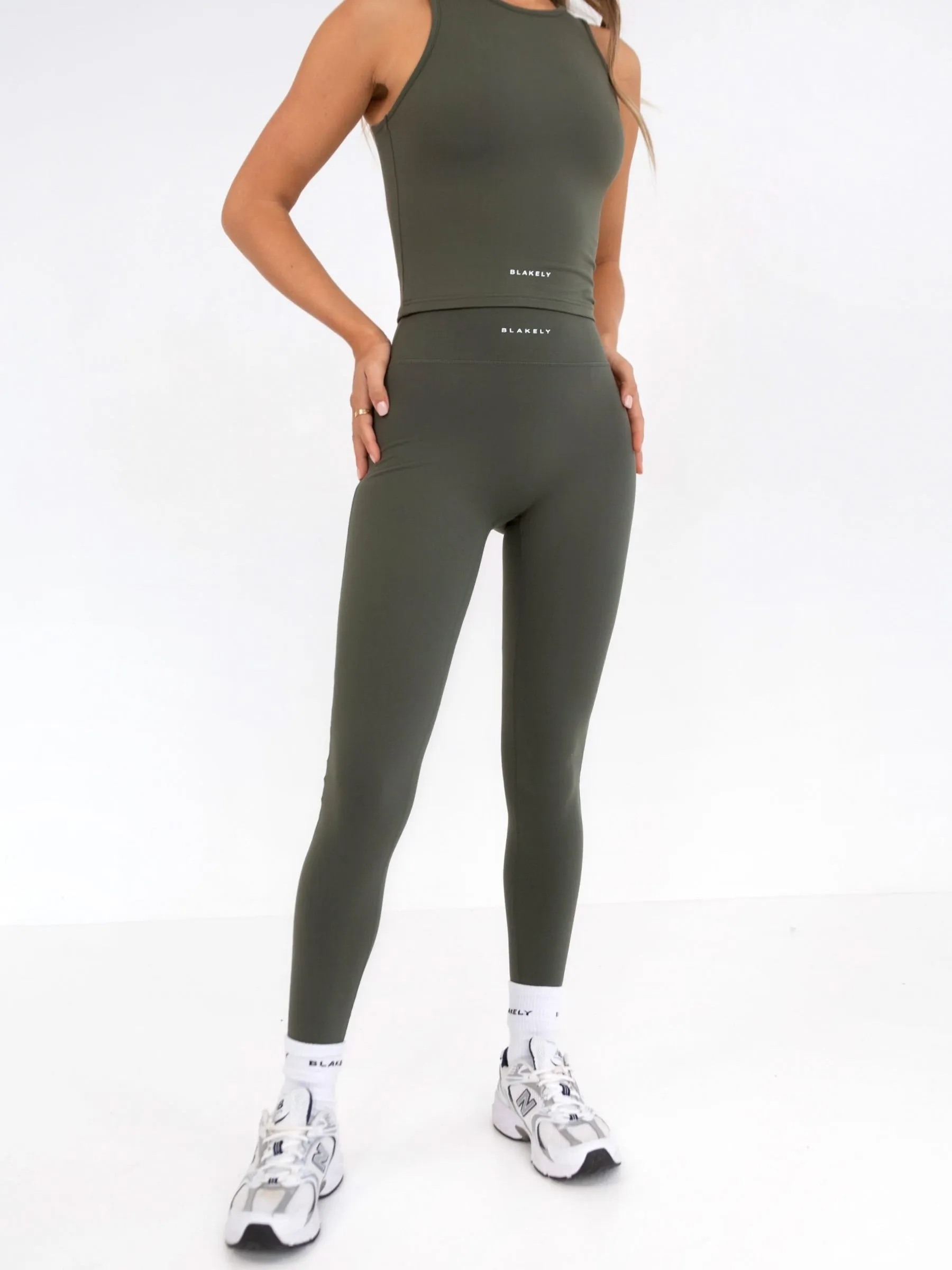 Slimming Fit Ultimate Soft Lifestyle Leggings - Khaki Green