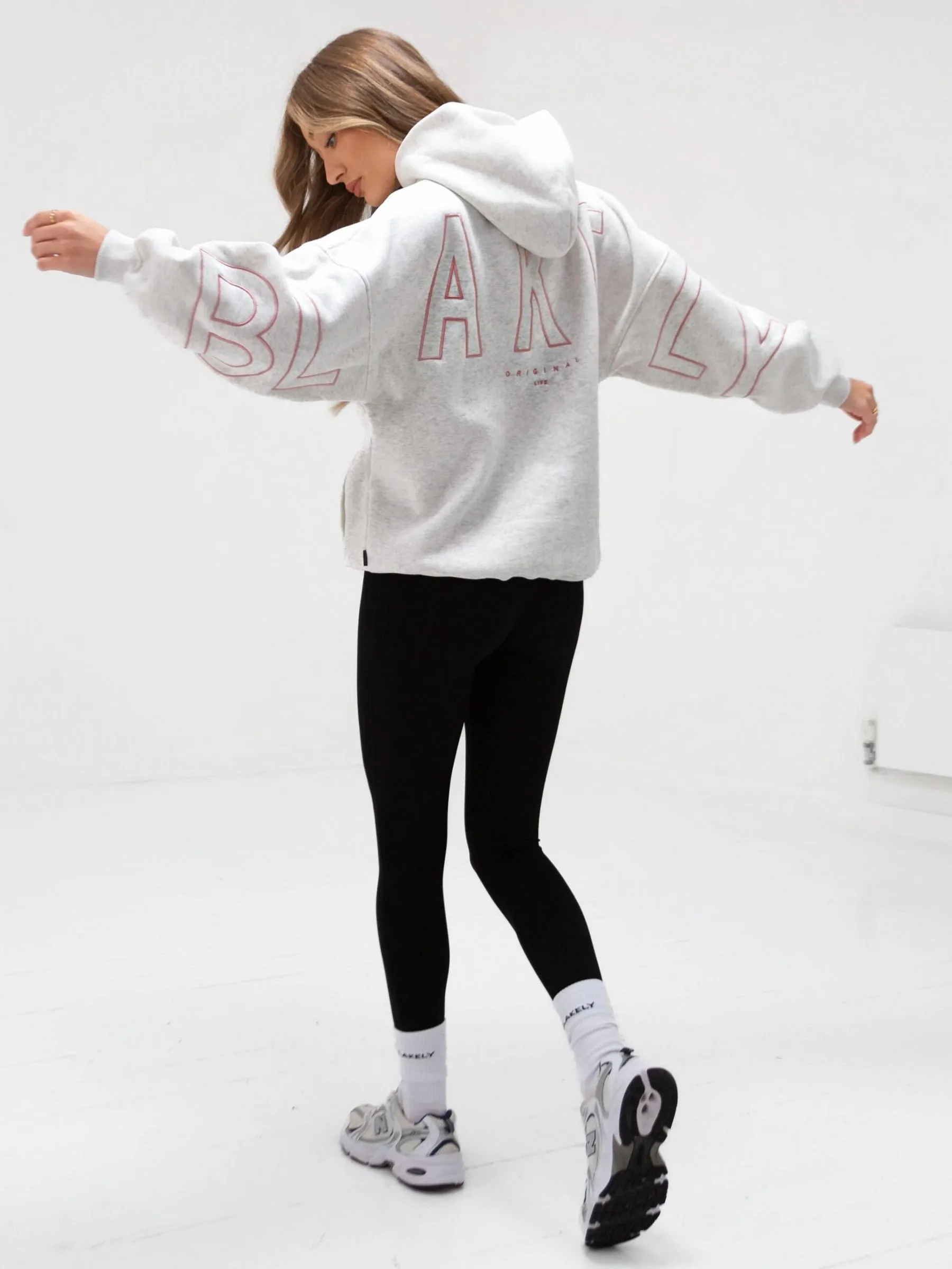 Shape Retention Embroidered Isabel Oversized Hoodie - Bubblegum Pink