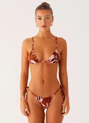Calista Bikini Bottoms - Cinnamon Palm Seaside Style Quick Drying Fabric