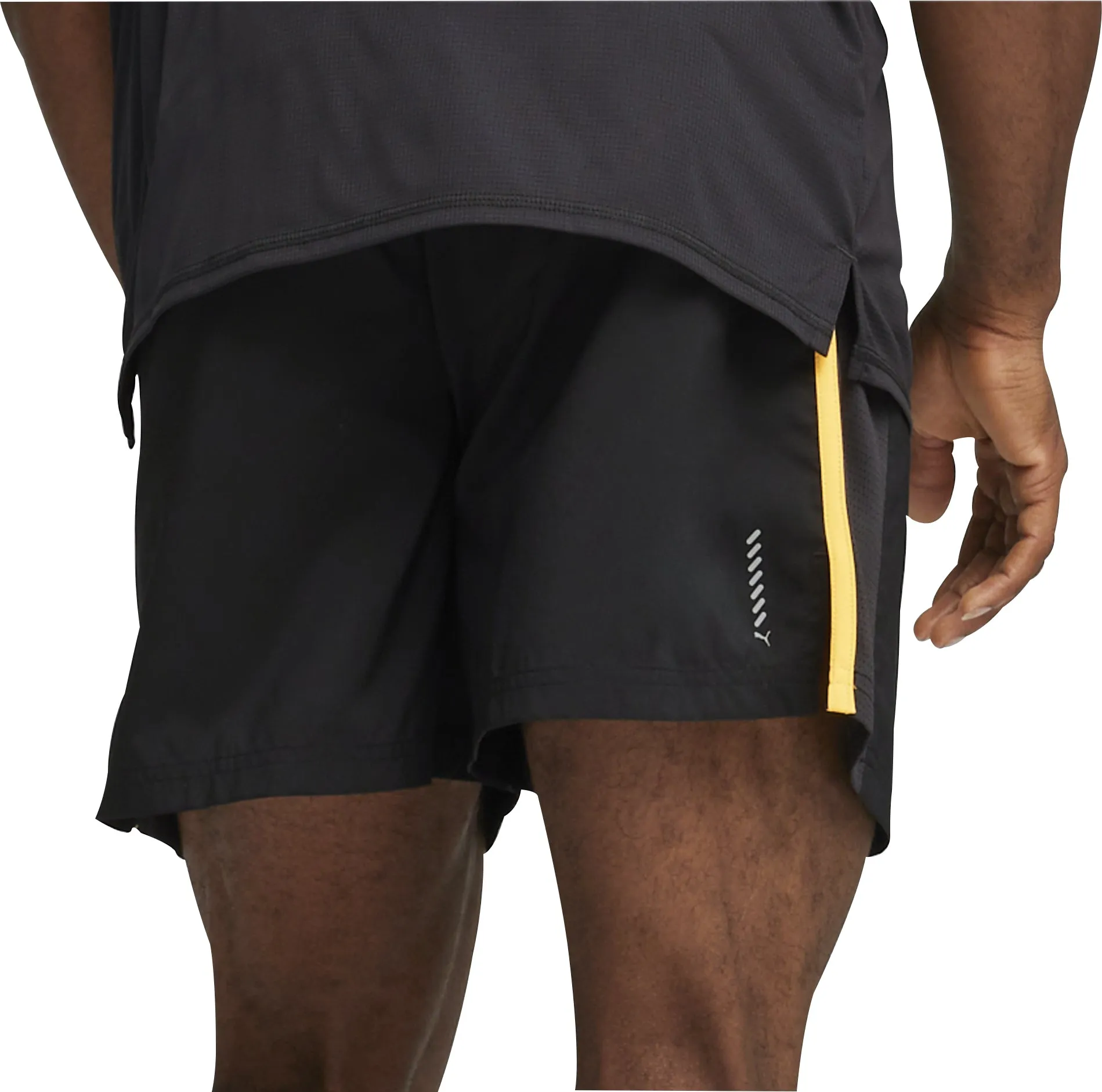 corduroy shorts Puma Run Favourite Velocity 5 Inch Mens Running Shorts - Black