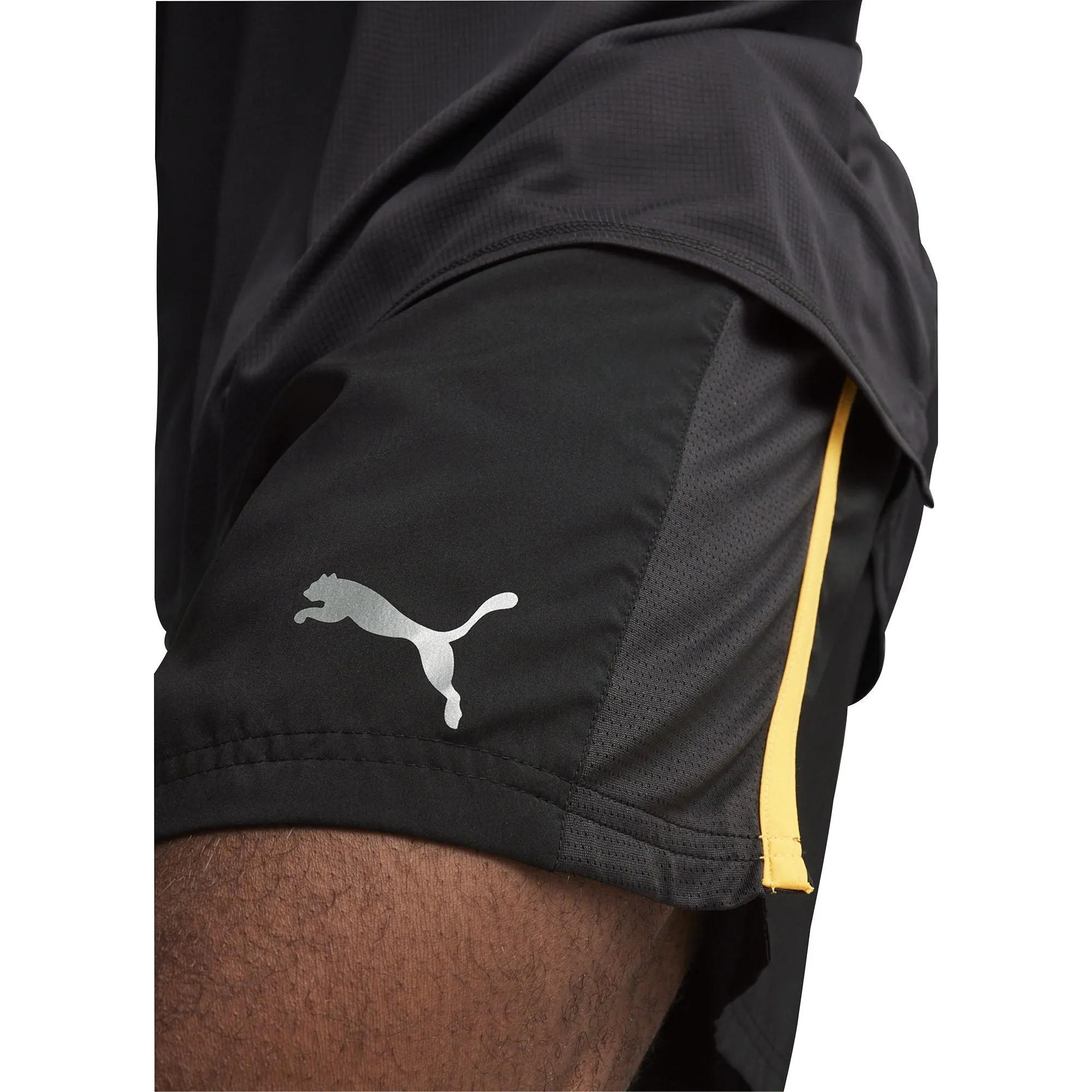 Puma Run Favourite Velocity 5 Inch Mens Running Shorts - Black Fade Resistant Material art industry