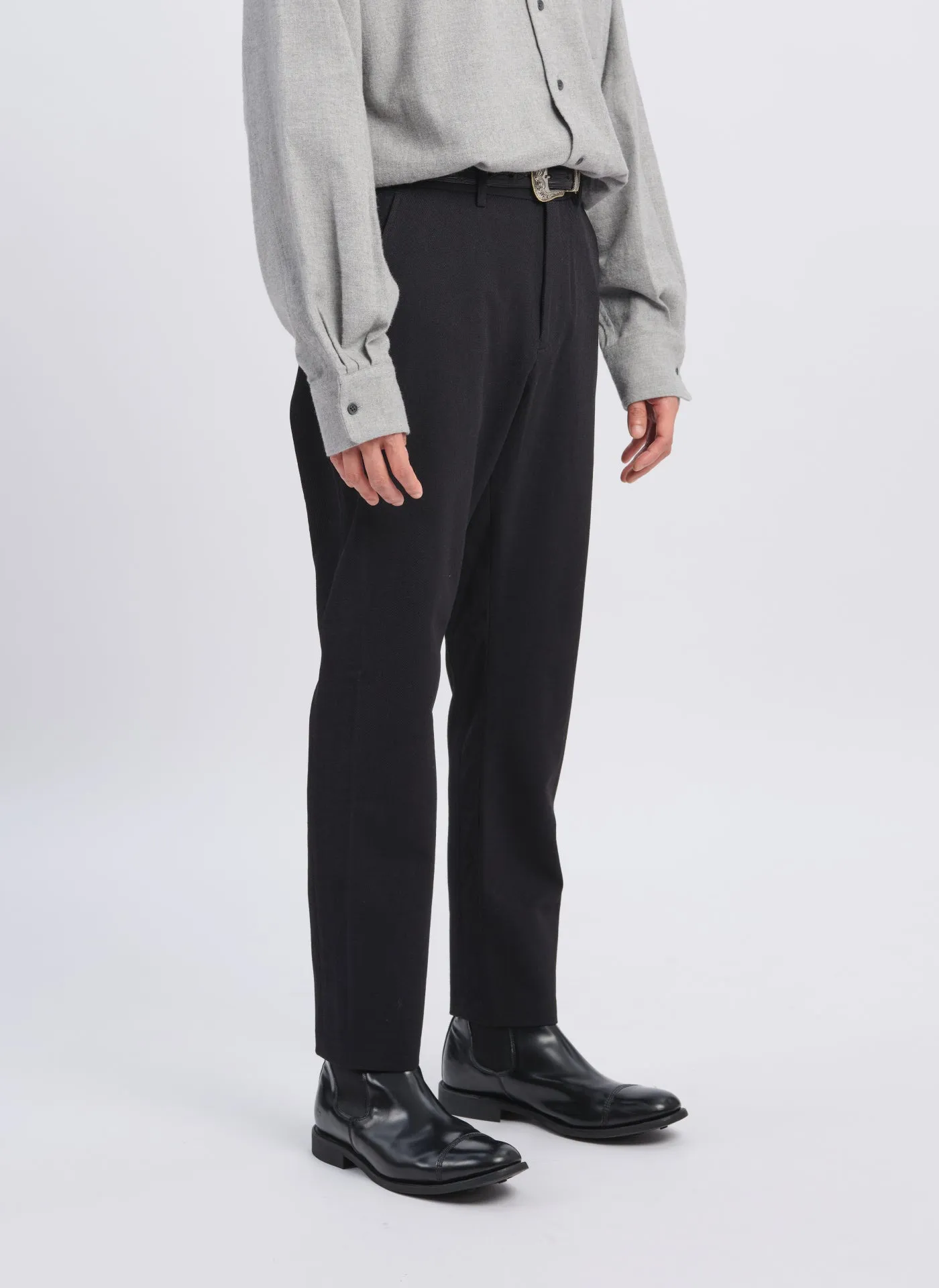 Solotex Garbardine (Work) Ankle Length Tapered Slim Pants [P-07] BiasCut Trims