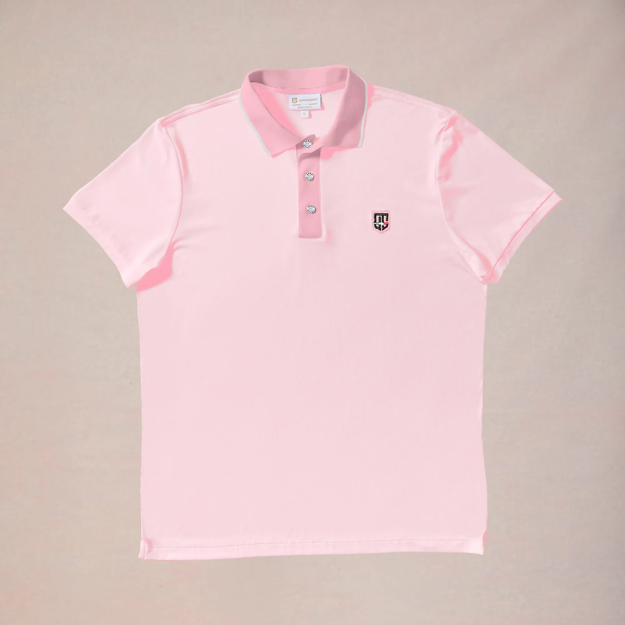 Breathable Knitwear Retro IV Polo - Paradiso Rosa
