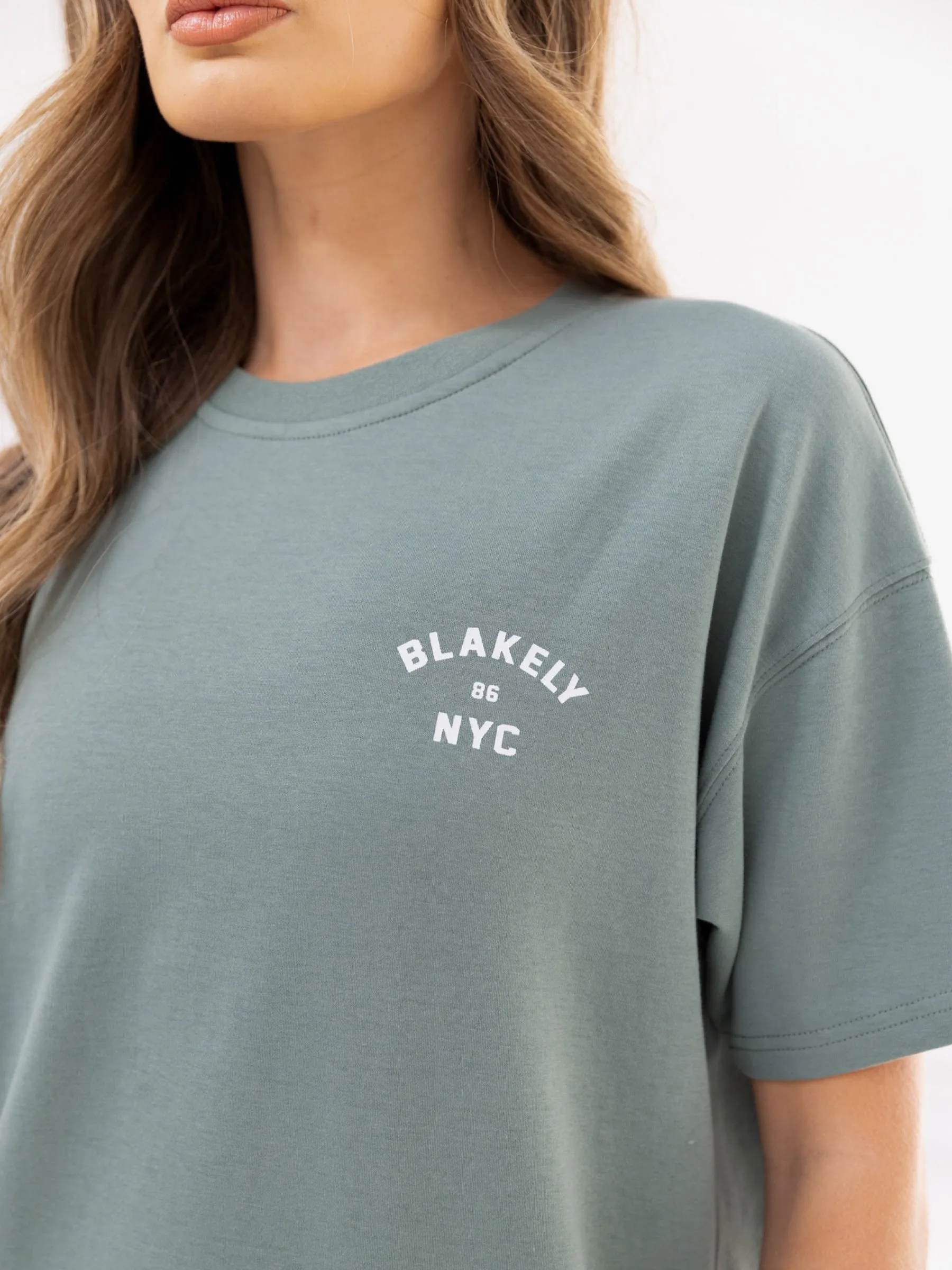NYC Oversized T-Shirt - Sage Green Outdoor Adventure Active Style Trend