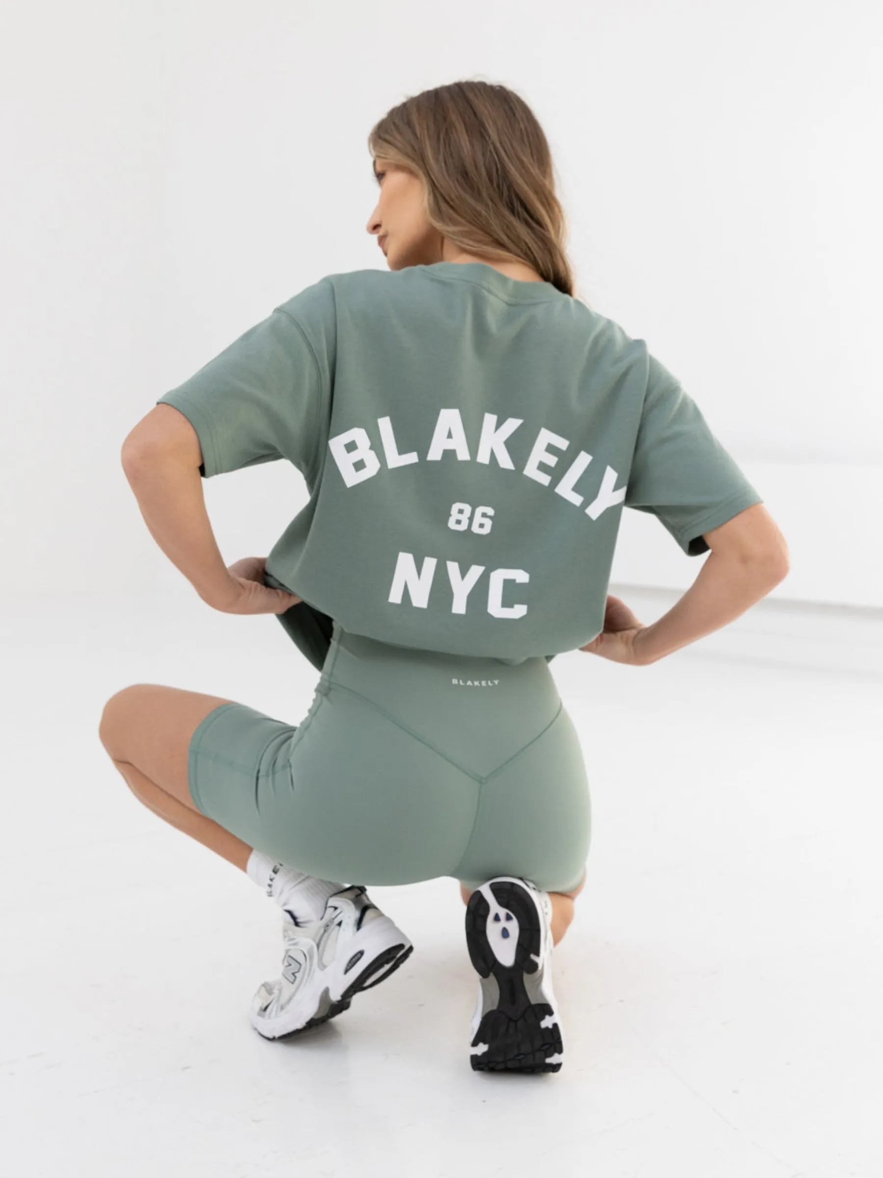 NYC Oversized T-Shirt - Sage Green Modern and Soft
