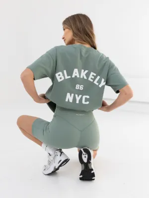 NYC Oversized T-Shirt - Sage Green Modern and Soft