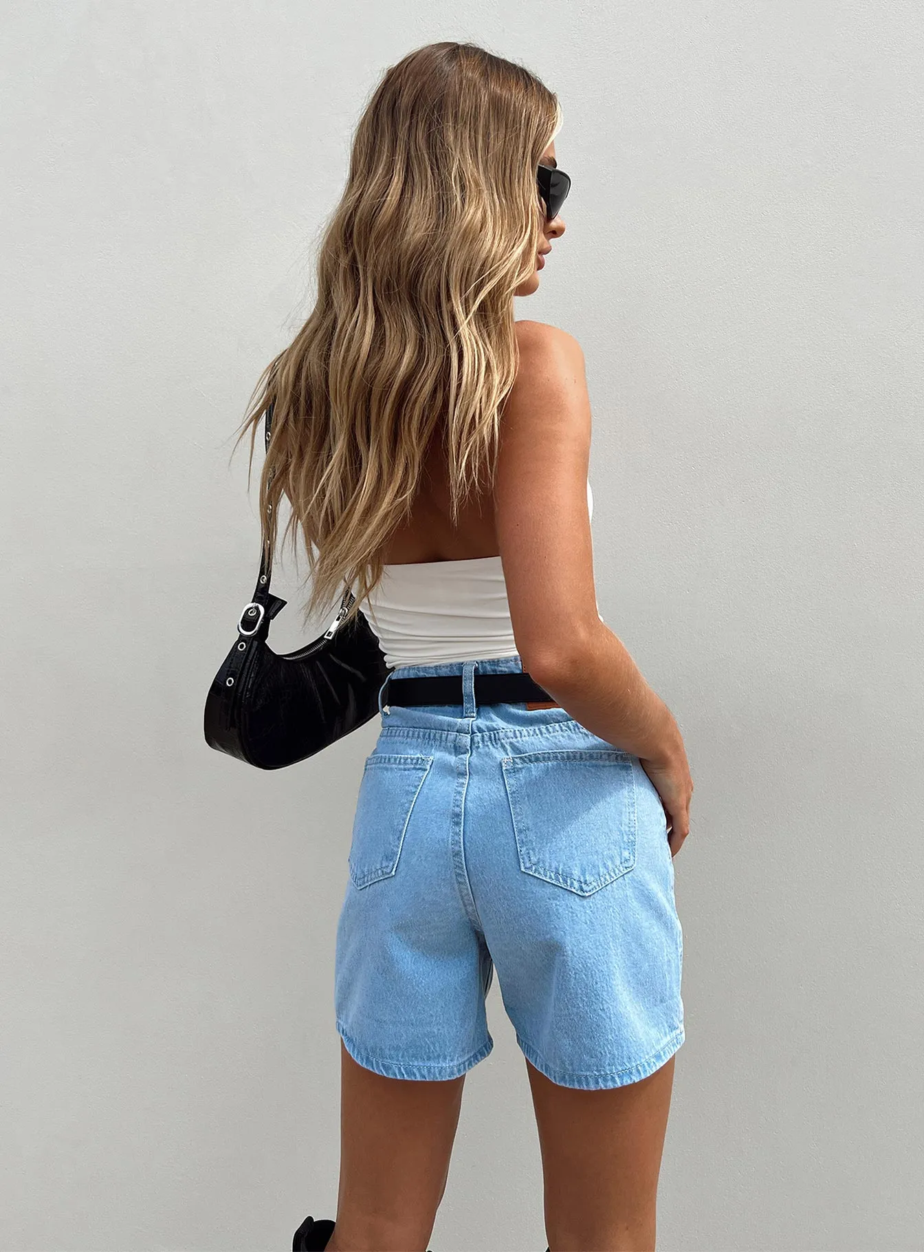 The Swalla Shorts Eco Light Blue Denim Wind Glow Resort Mood