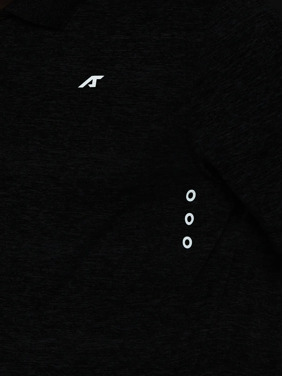 Trendy Appeal MoistureWicking Fabric Alcis Men Black Polo Collar Anti Static Slim Fit T-shirt