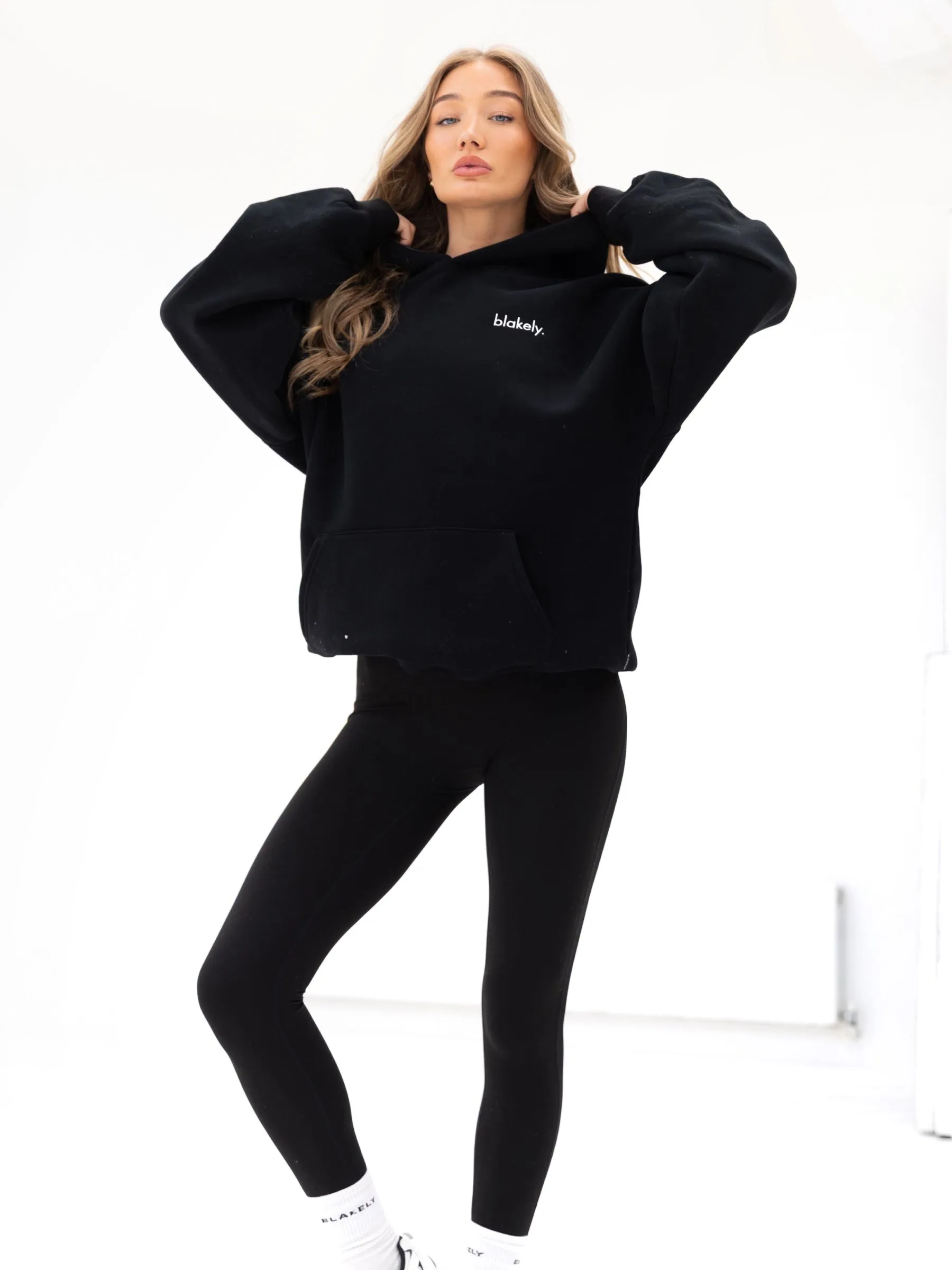 Sami Oversized Hoodie - Black Performance Fabric
