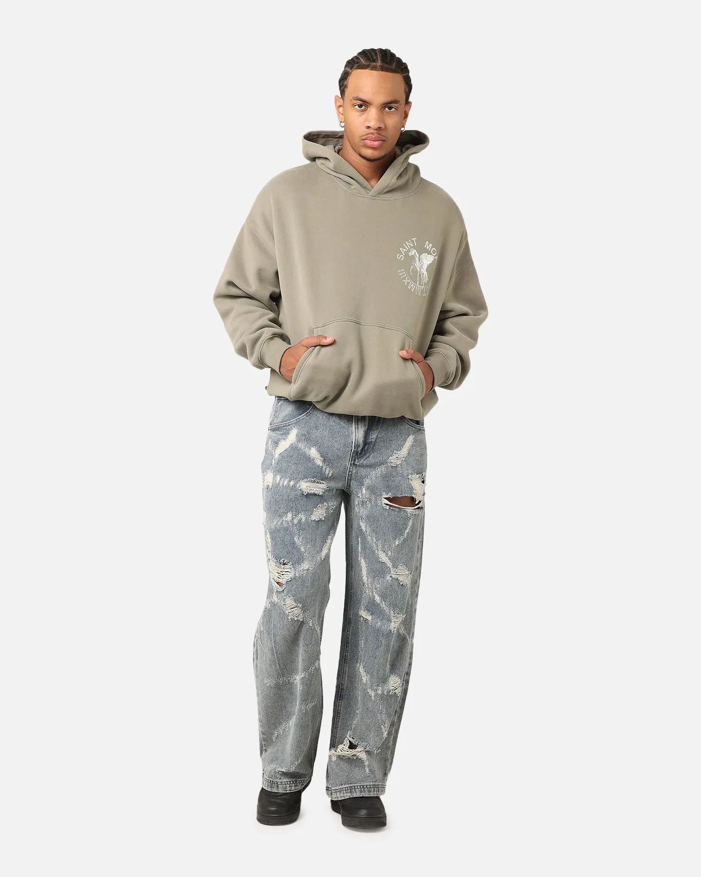Saint Morta Amplus Web Jeans Vintage Blue Eco Friendly Production