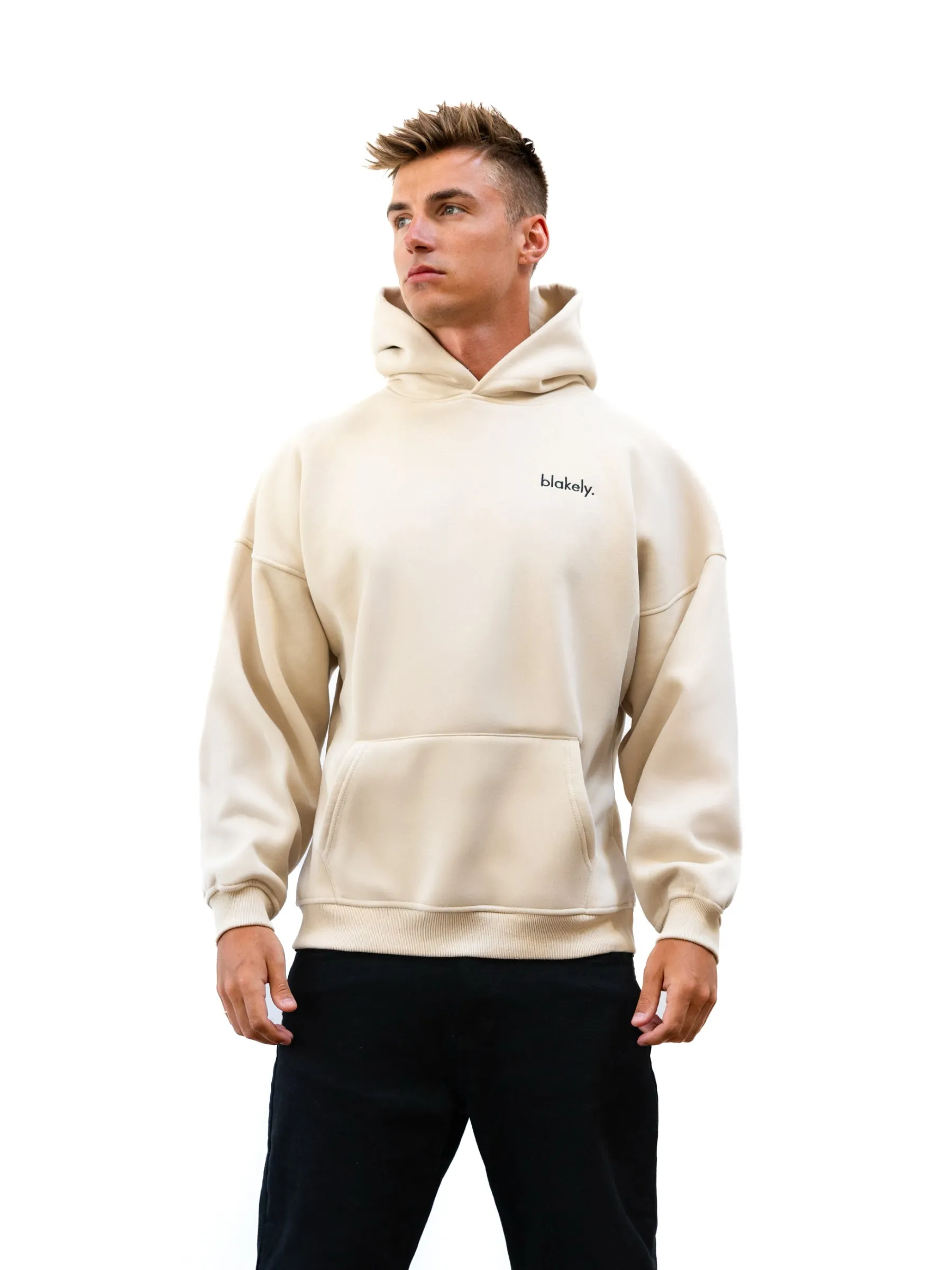 Wool blend Sami Relaxed Hoodie - Bone