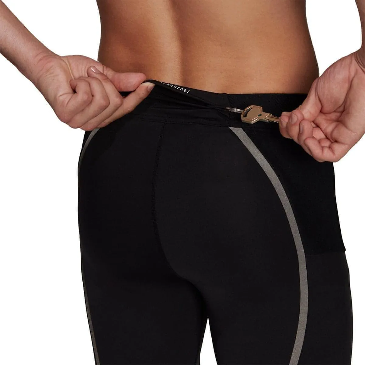 adidas Saturday Mens Short Running Tights - Black sports industry