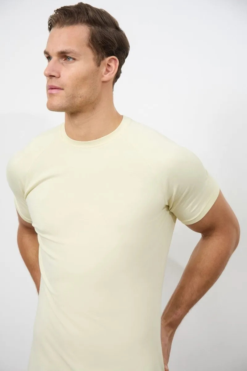 7 Pack Athletic Fit Crew Neck T-Shirt in Black/ Grey/ White/ Sage/ Mint/ Lemon/ Blue Classic Cut Comfort Wearable
