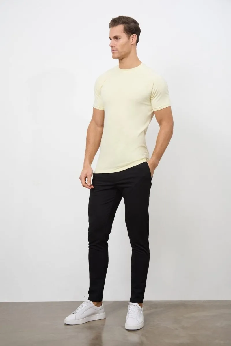 Comfort Fit EasyCareFabric 7 Pack Athletic Fit Crew Neck T-Shirt in Black/ Grey/ White/ Sage/ Mint/ Lemon/ Blue