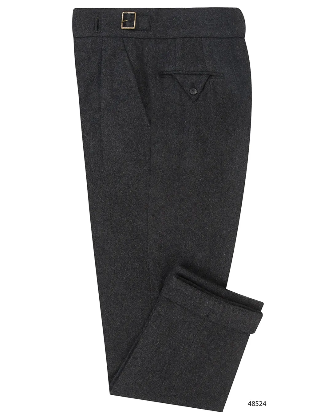 Charcoal Grey 100% Wool Flannel Layered Look