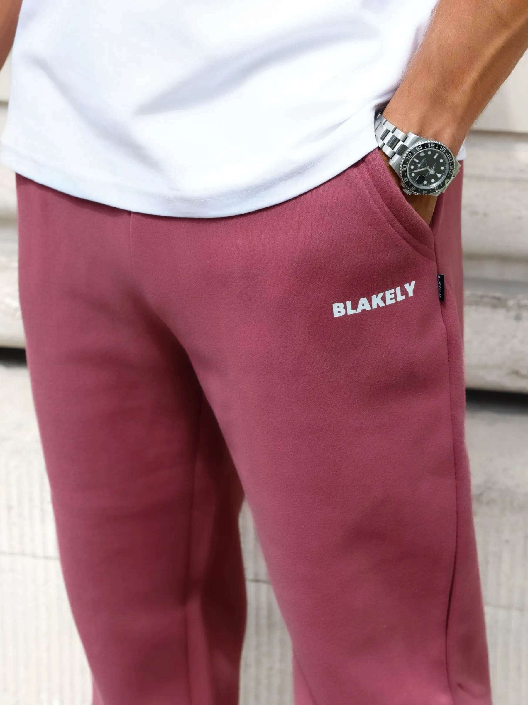 Arlo Wide Leg Sweatpants - Dark Pink Ultra Soft