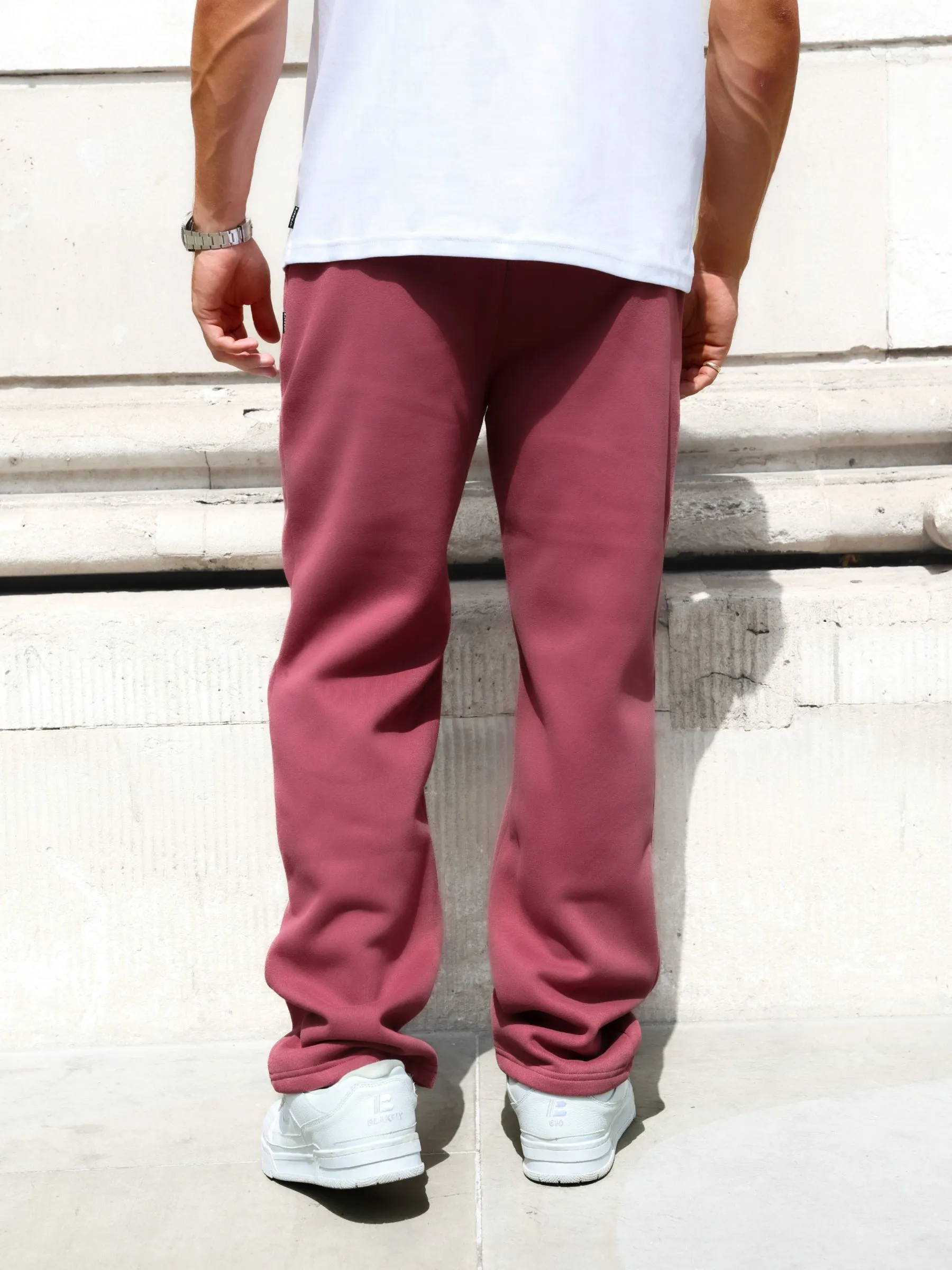 Chilly Wear Arlo Wide Leg Sweatpants - Dark Pink