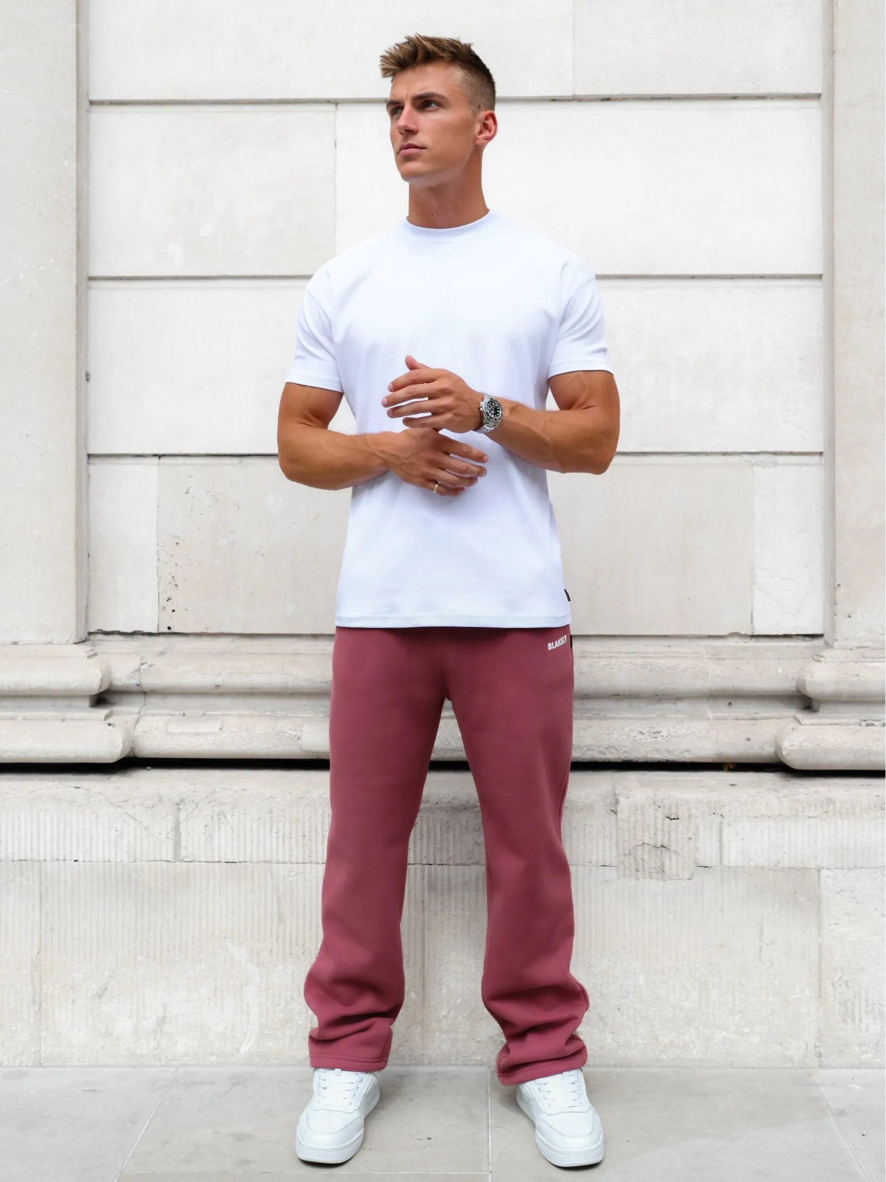 Arlo Wide Leg Sweatpants - Dark Pink Fit For Movement DurableReinforcedMaterial