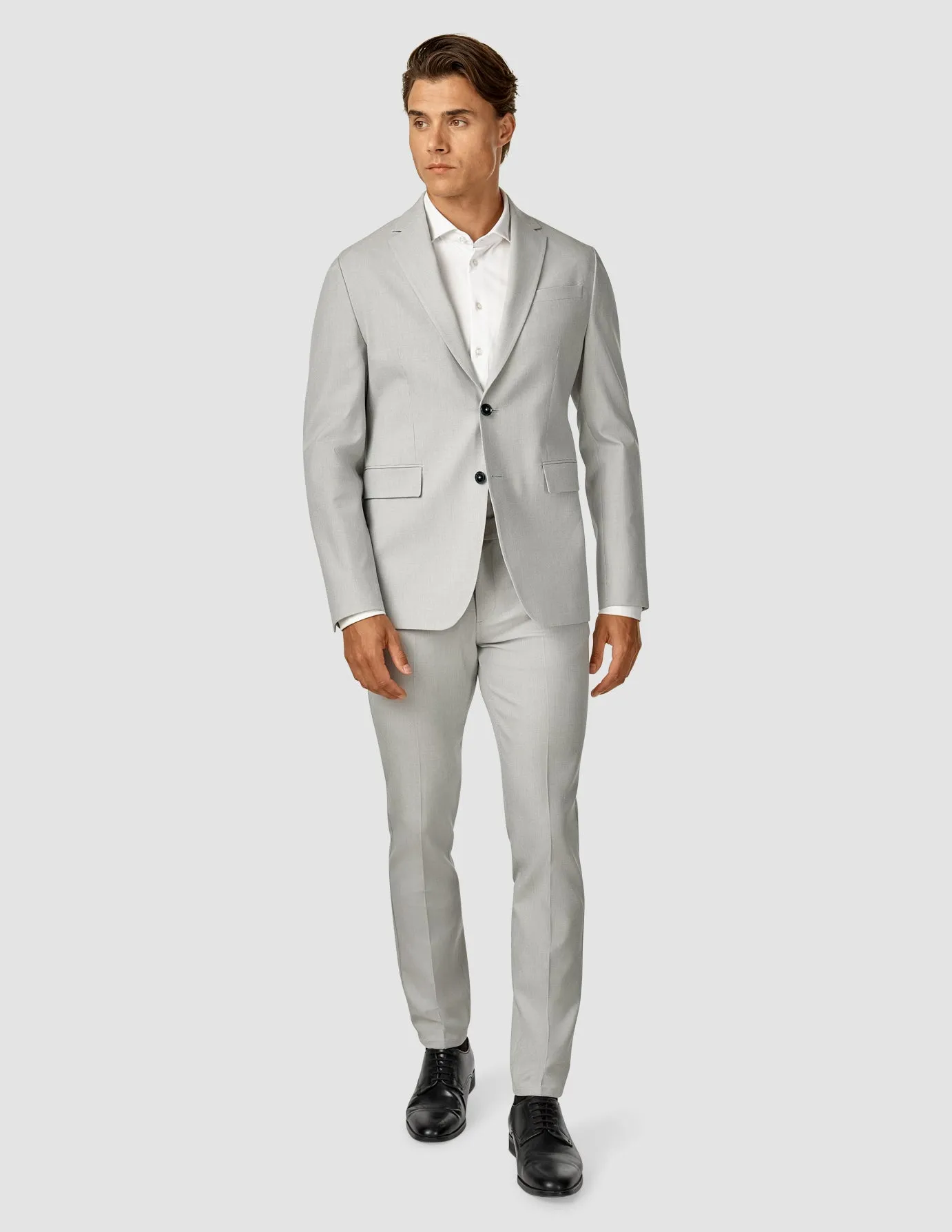 Casual Comfort Essential Suit Pants Slim Teal Blue
