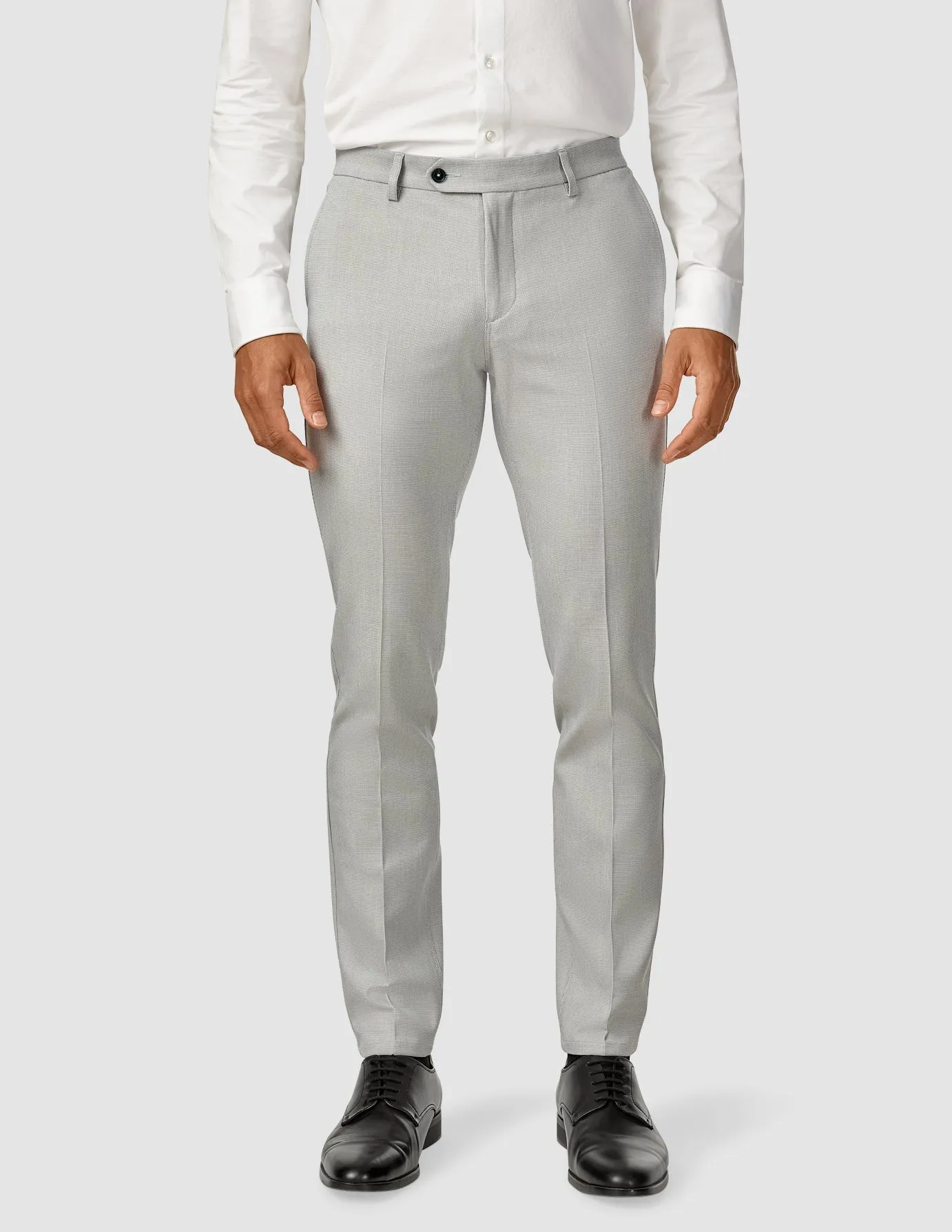Neutral Tone Essential Suit Pants Slim Teal Blue
