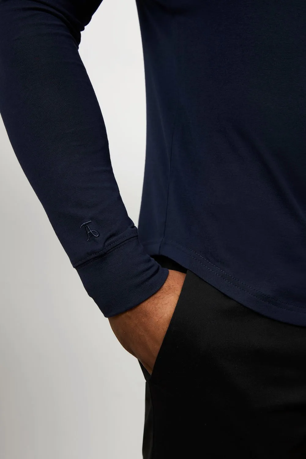 Hooded Top in True Navy Universal Silhouette