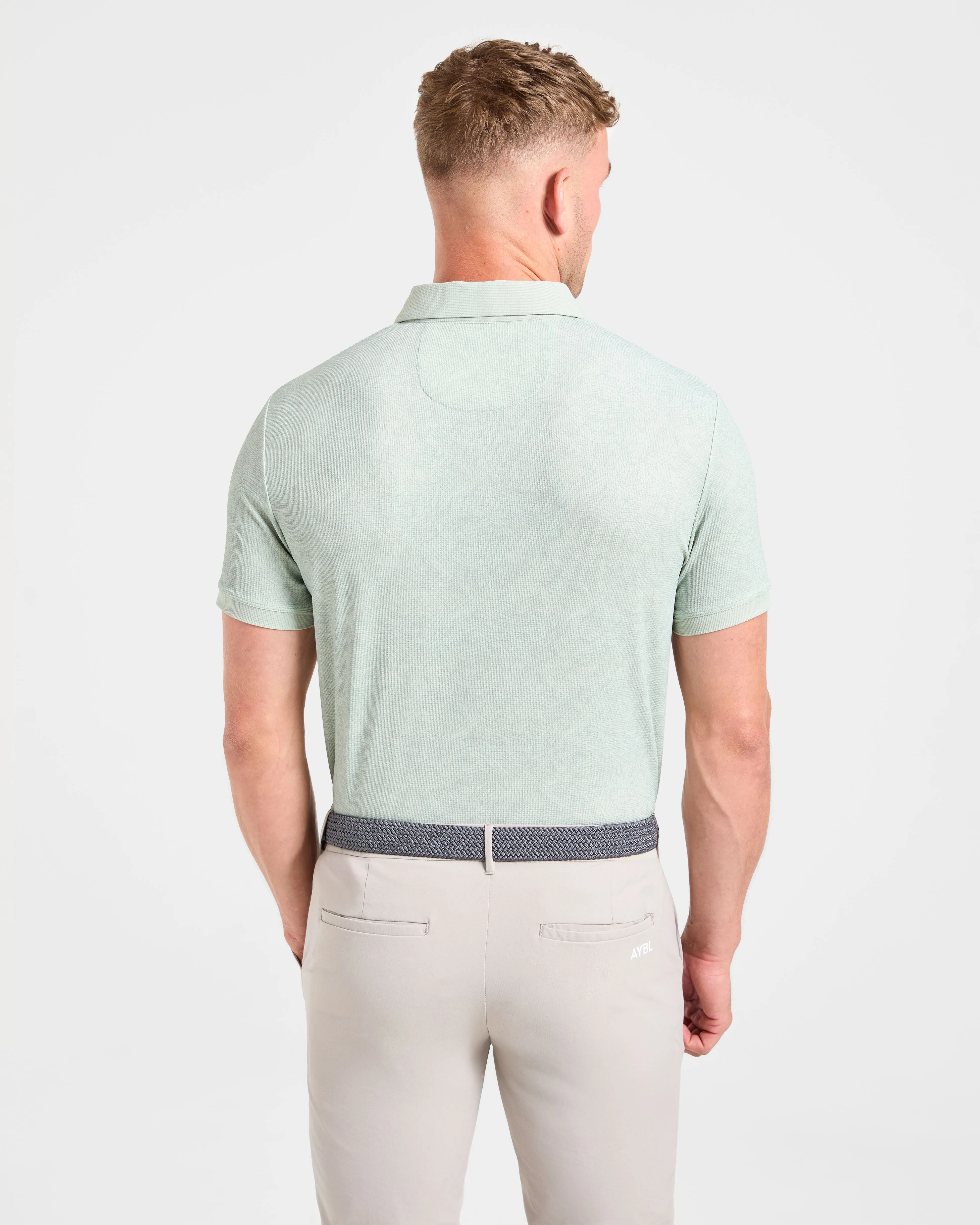 Snap Button Closure Urban Casual Precision Static Polo - Washed Sage
