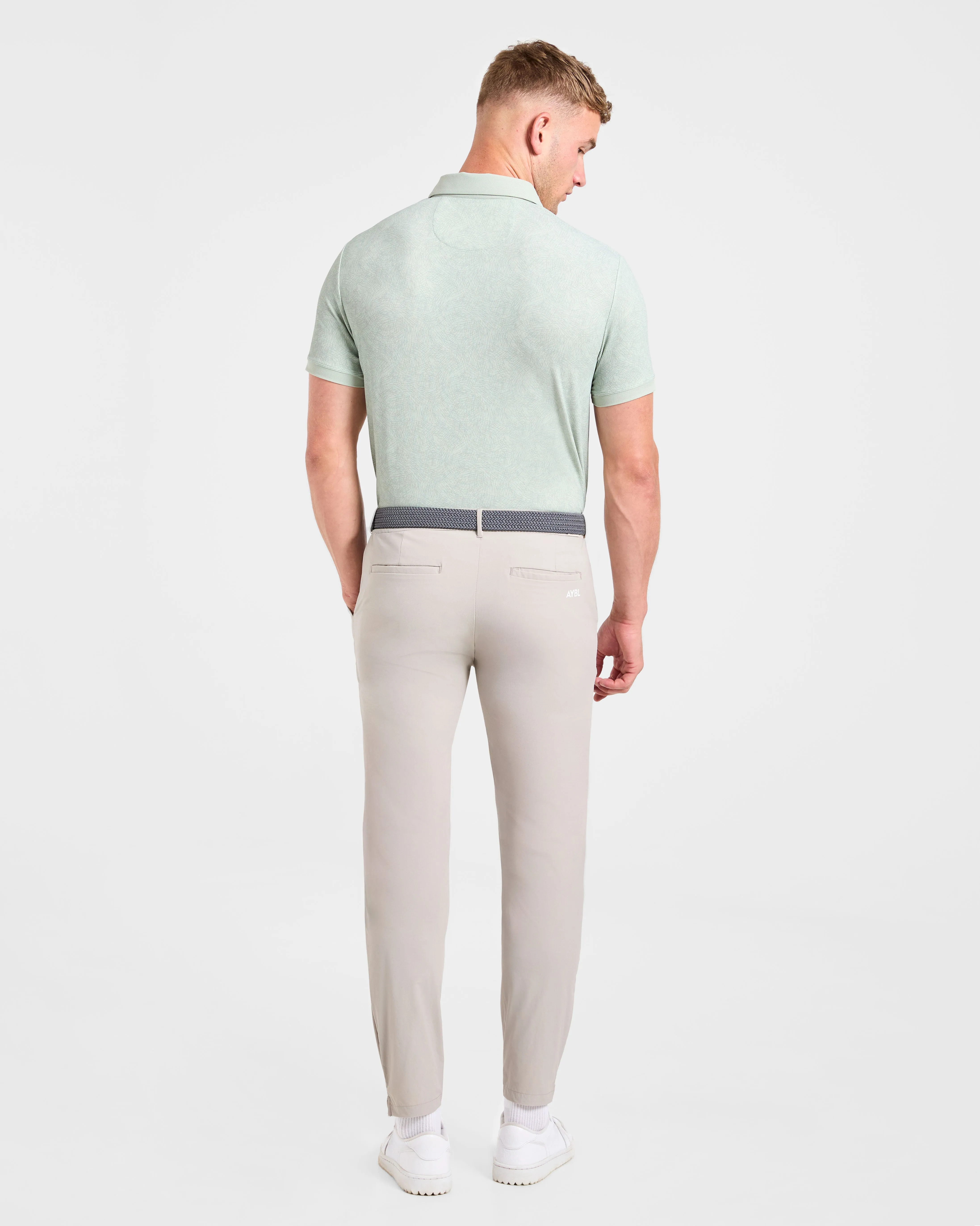 Precision Static Polo - Washed Sage SoftTouch Collar Lining Sweat Absorbing