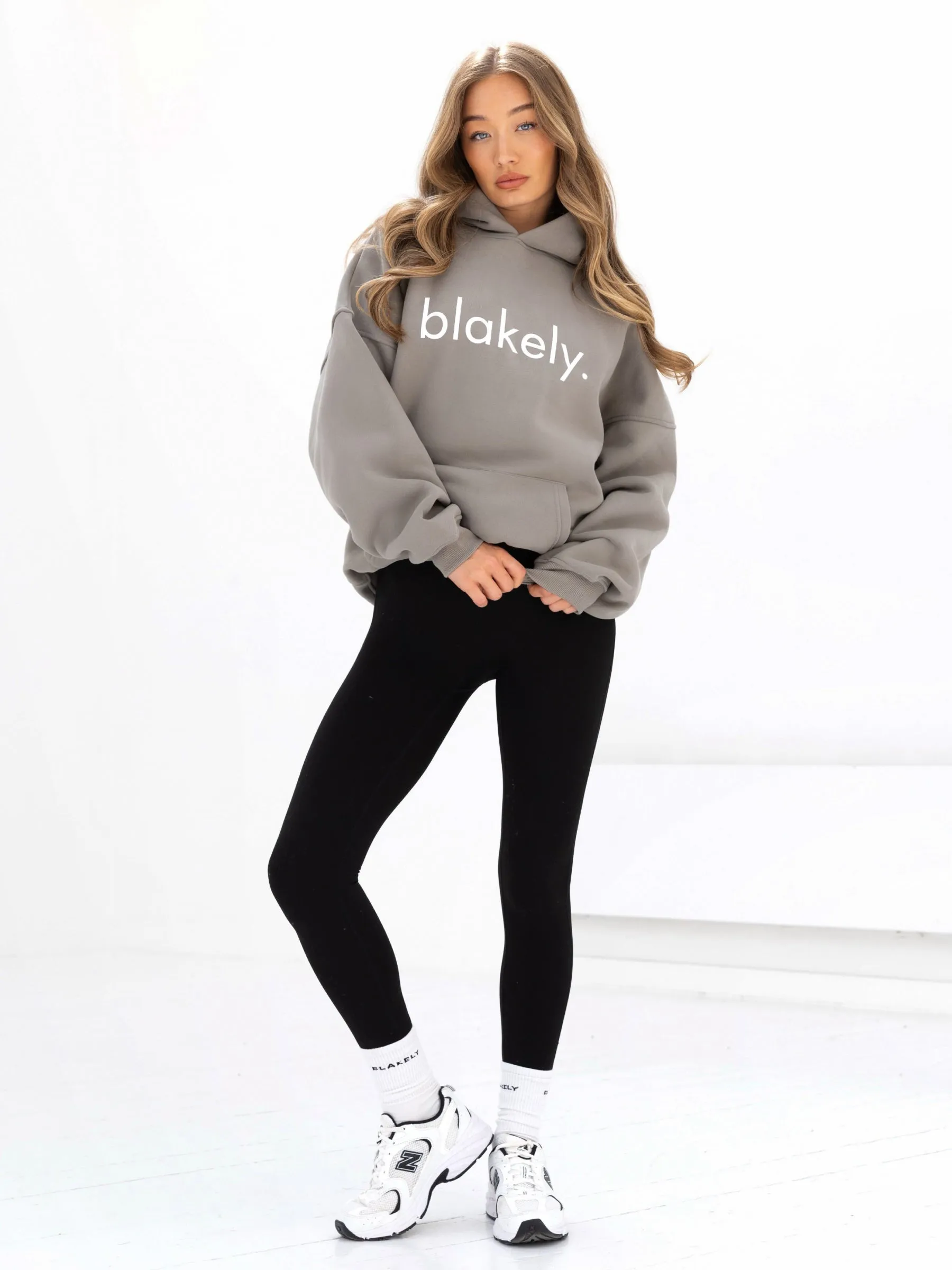 YKK Zipper Rayon blend Logo Oversized Hoodie - Washed Khaki