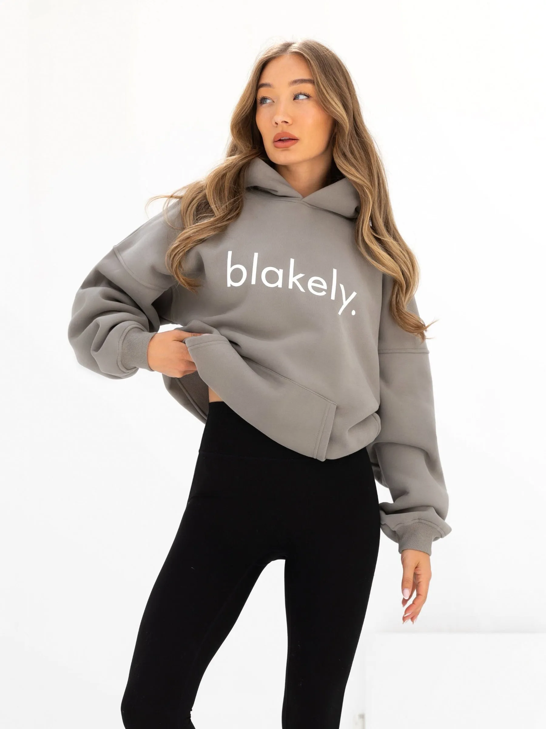 Logo Oversized Hoodie - Washed Khaki Street Spirit Moose like