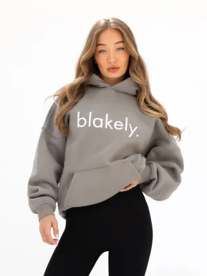 Travel Friendly Celebrity Worn Logo Oversized Hoodie - Washed Khaki