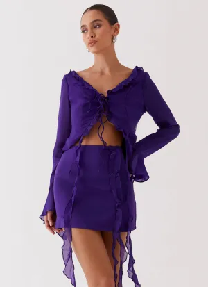 Daily Go Clean Style My Favourite Part Mini Skirt - Violet