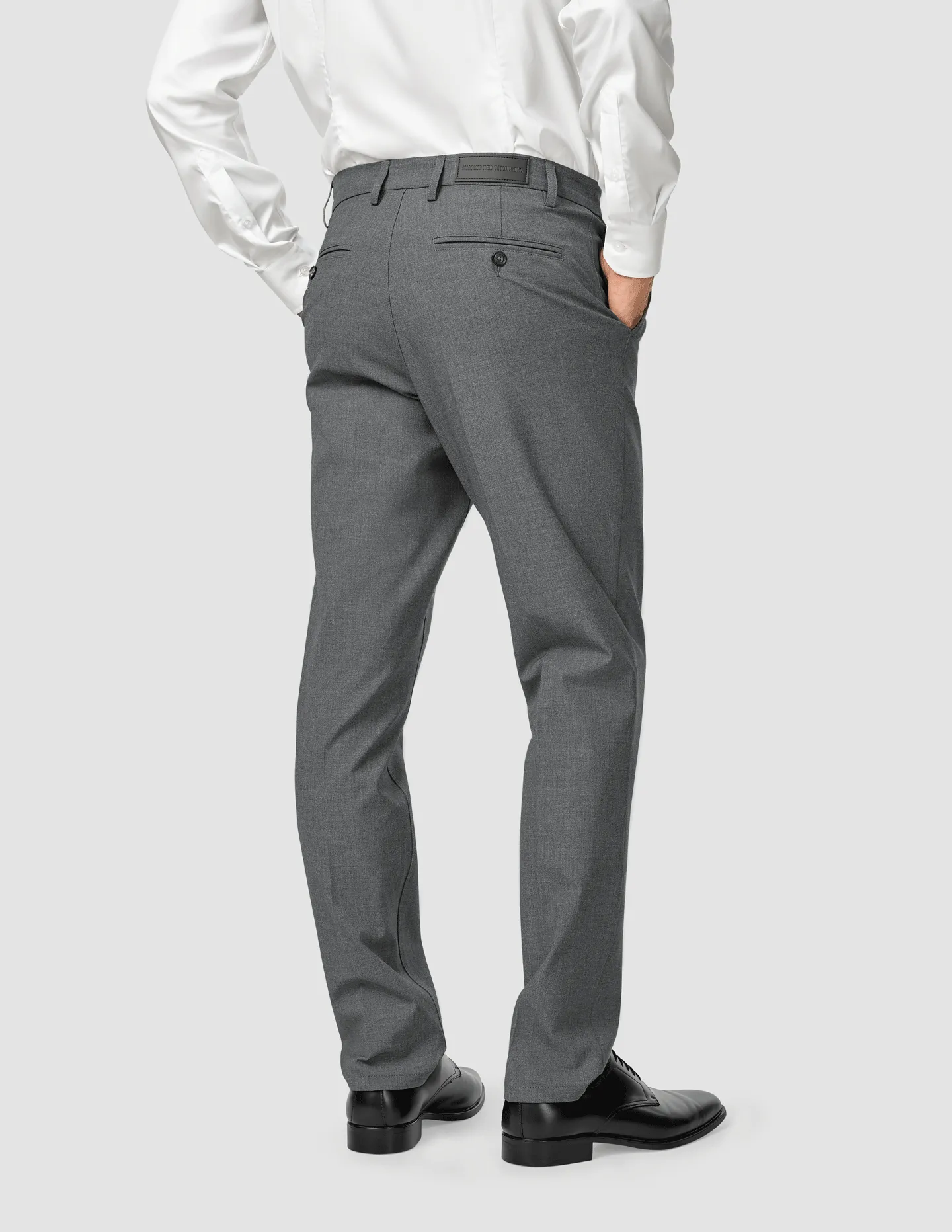 Soft Feel Essential Suit Pants Regular Dark Grey Melange