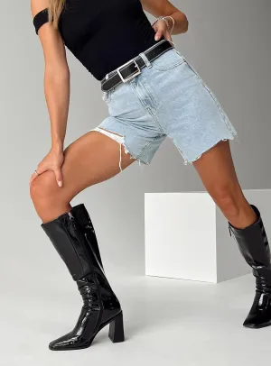 HypoallergenicTextile Brave Mode Maggie Denim Shorts Mid Wash
