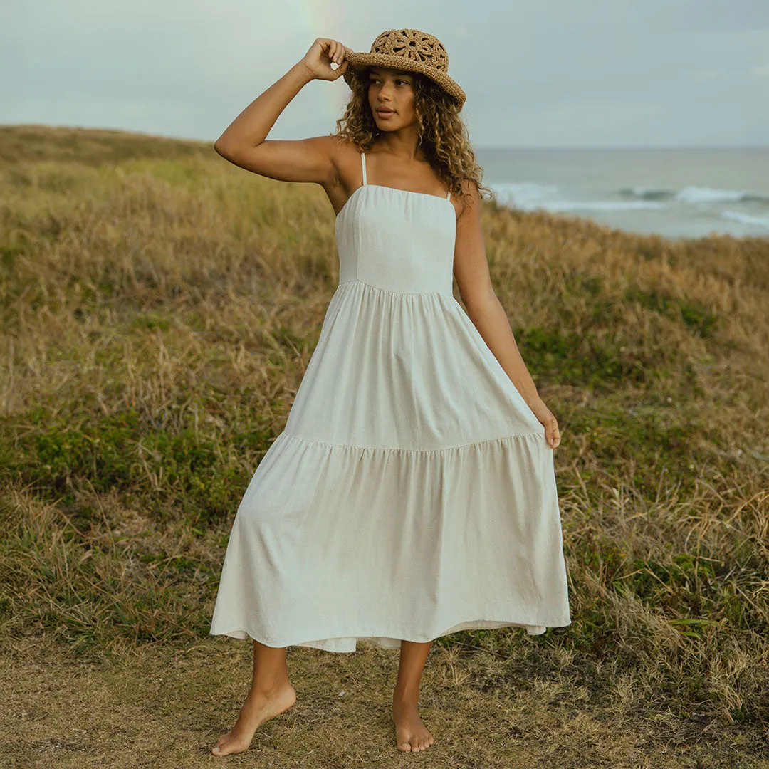 Cabo Midi Dress, Sand Translucent Soul AntimicrobialCoating