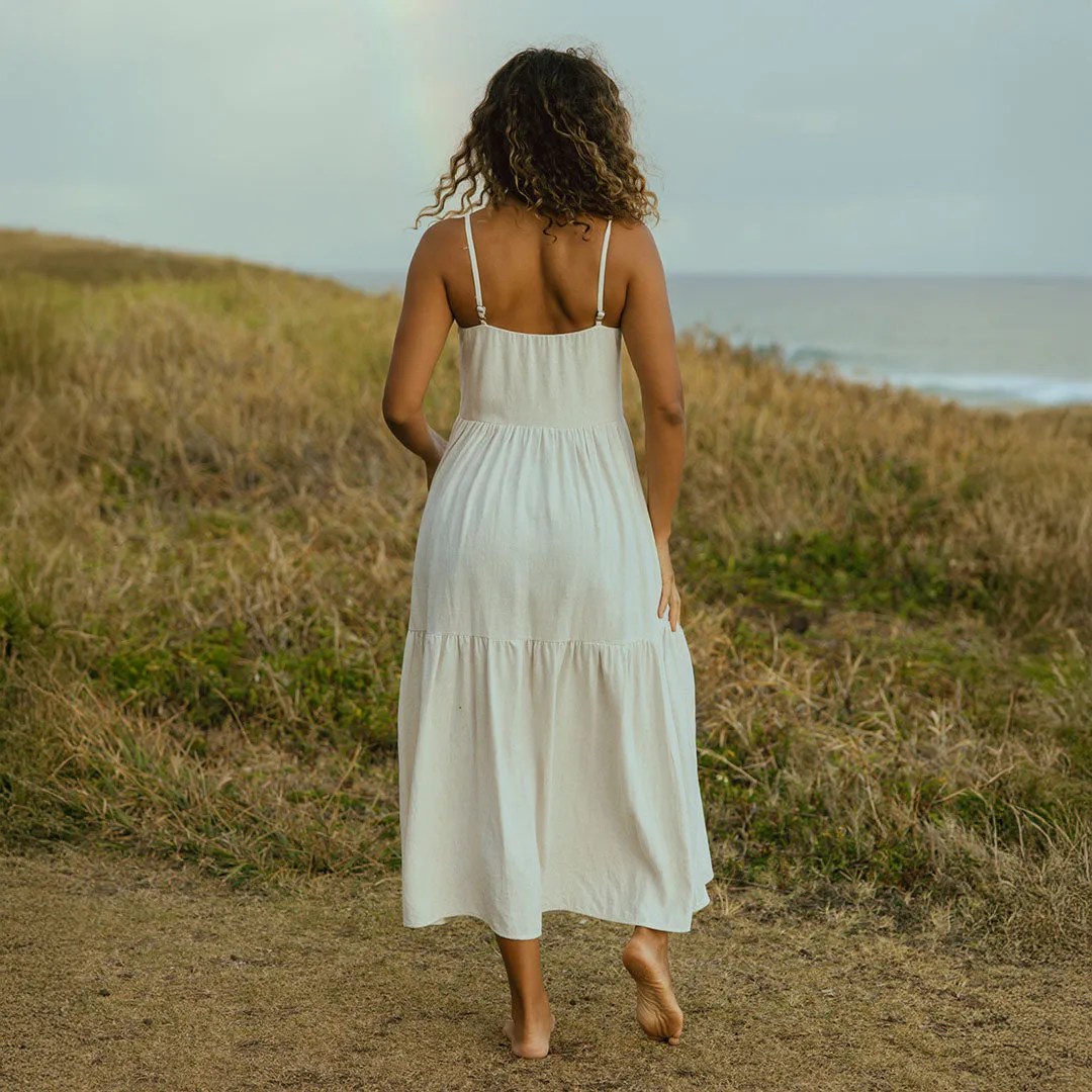 Cabo Midi Dress, Sand Nature Base