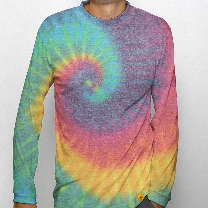 Men's Long Sleeve Smarter Basics Tie Dye Tee Casual Elegance