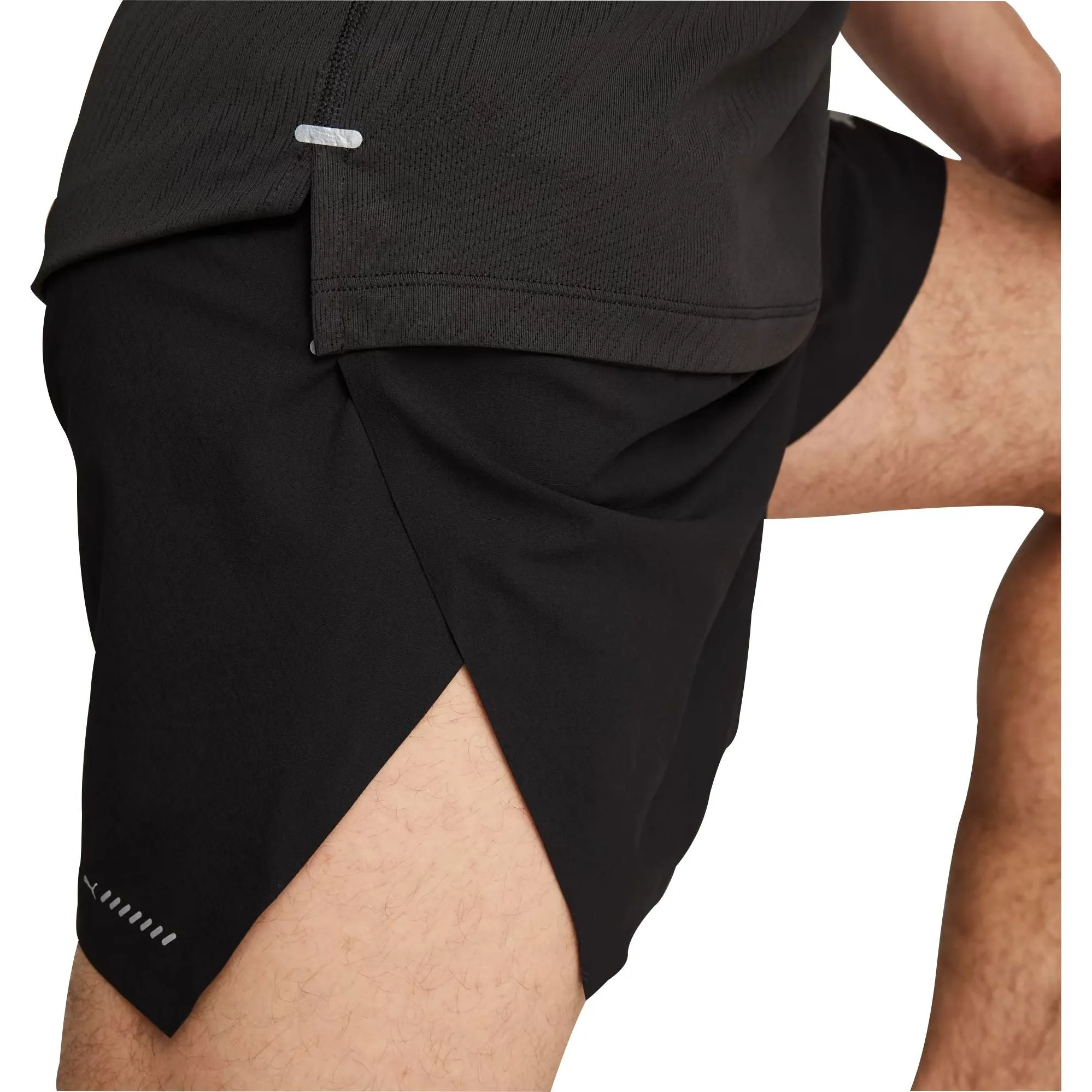 No Slip Waistband Durable Quality Puma Ultraweave 3 Inch Mens Running Shorts - Black
