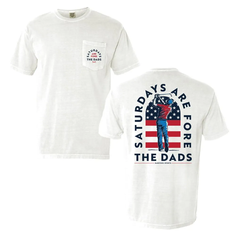 Saturdays Are Fore The Dads Golfer USA Pocket Tee Cool Style Workout