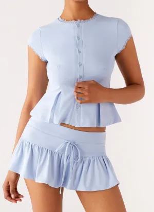 Landon Mini Skort - Blue Neutral palette Smart Design