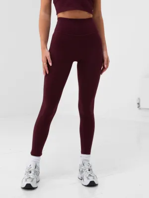 Running Outfit Apex Pro Compression Leggings - Deep Burgundy