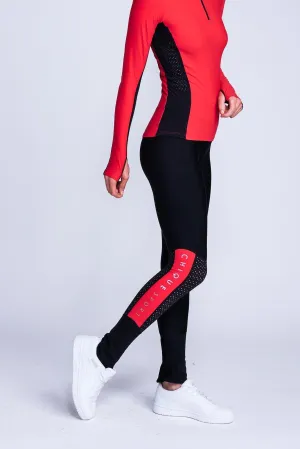 Ultra Light Weekend Trip Inspire Non-Slip Leggings in Red