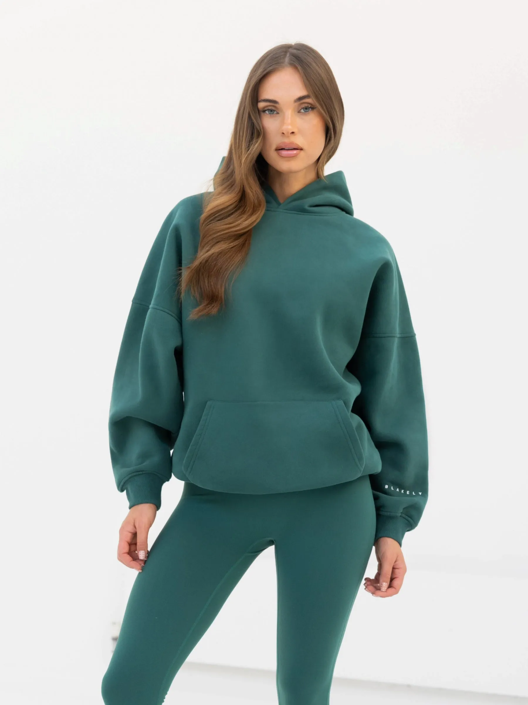 Fresh Vibe Isabel Oversized Hoodie - Pine Green