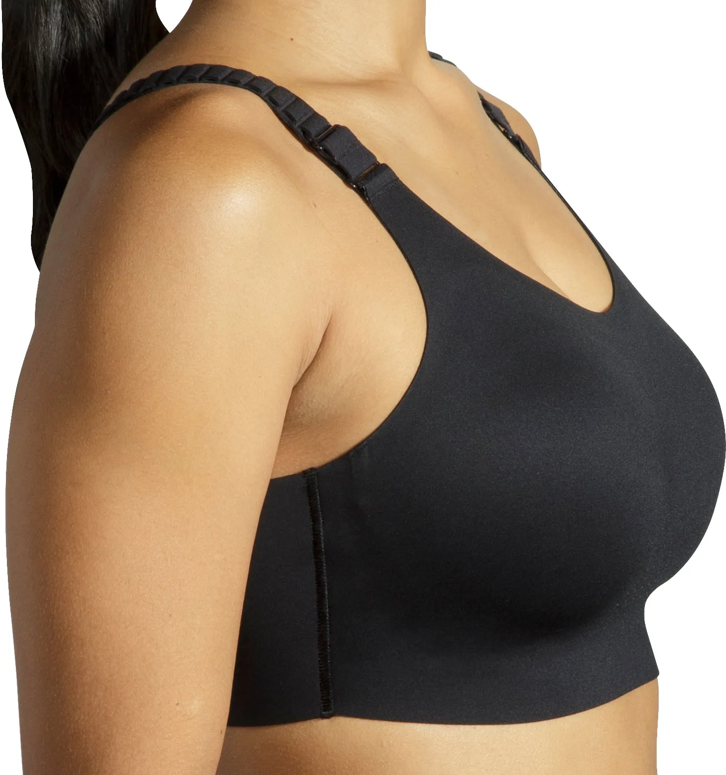 Collared Brooks Scoopback 2.0 Womens Sports Bra - Black