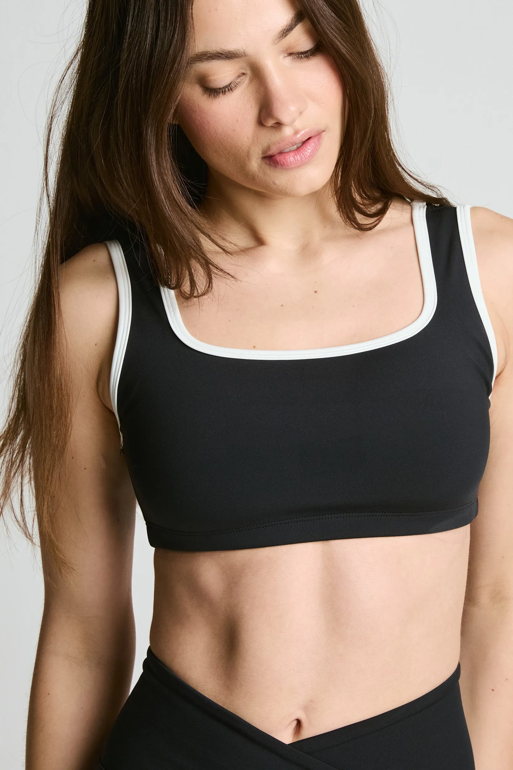 Recycled Contrast Staple Bra Supportive Closure
