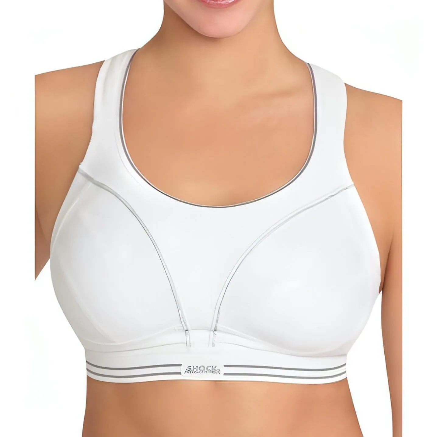 Shock Absorber Ultimate Run Womens Sports Bra - White Low-impact